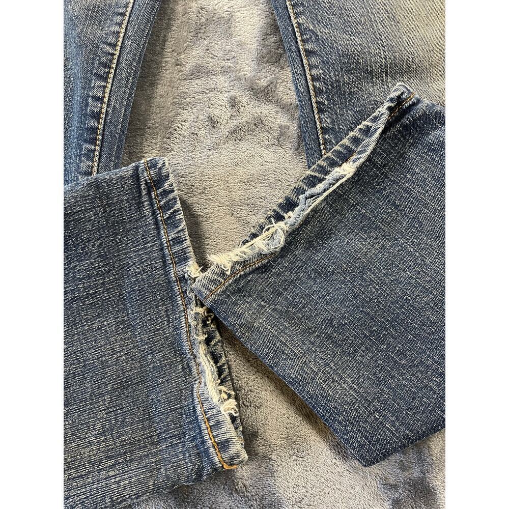 Levi's 505 Straight Leg Distressed Jeans 10S Short Stretch - Picture 6 of 9